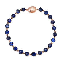 Round Kyanite Tennis Bracelet with Black Rhodium