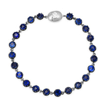 Round Kyanite Tennis Bracelet with Black Rhodium