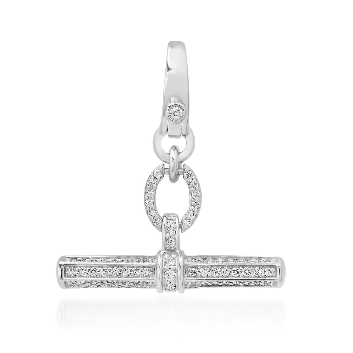Full Sparkle Chubby Diamond Toggle Charm