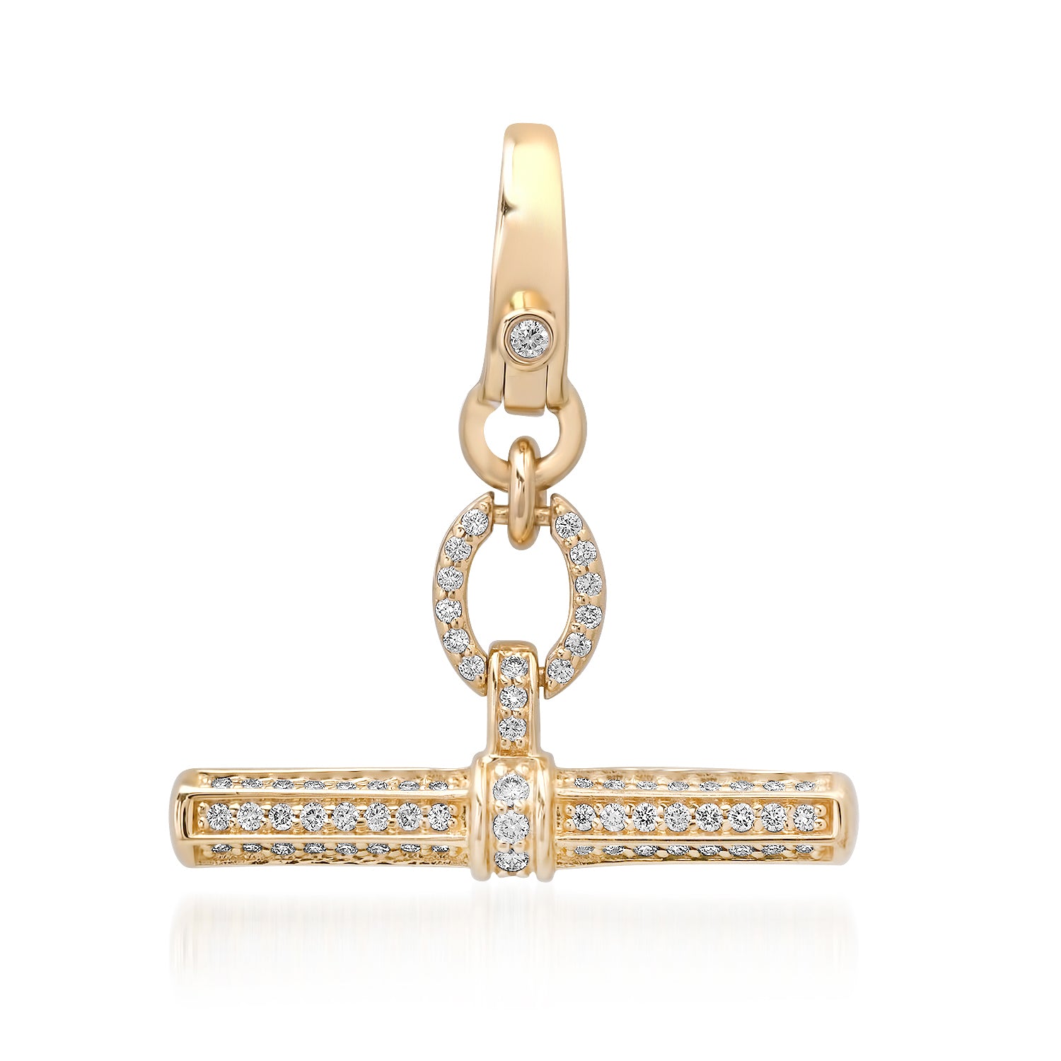 Full Sparkle Chubby Diamond Toggle Charm