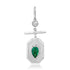 Emerald Pear Toggle Plaque Charm