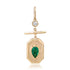 Emerald Pear Toggle Plaque Charm