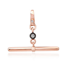 Long or Short Diamond Toggle Charm with Black Rhodium