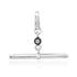 Long or Short Diamond Toggle Charm with Black Rhodium