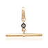Long or Short Diamond Toggle Charm with Black Rhodium