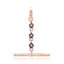 Long or Short Diamond Toggle Charm with Black Rhodium