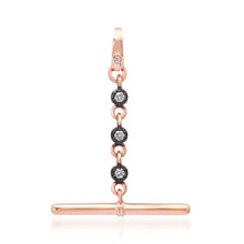 Long or Short Diamond Toggle Charm with Black Rhodium