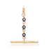 Long or Short Diamond Toggle Charm with Black Rhodium