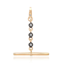 Long or Short Diamond Toggle Charm with Black Rhodium
