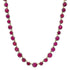 Georgian Set Gemstone Rounds Statement Tennis Necklace with Black Rhodium