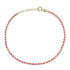 Thin Mixed Gold & Glass Beaded Chain Bracelet