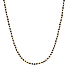Thin Mixed Gold & Glass Beaded Chain Necklace