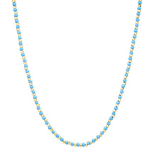 Thin Mixed Gold & Glass Beaded Chain Necklace