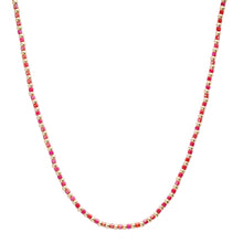 Thin Mixed Gold & Glass Beaded Chain Necklace