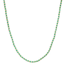 Thin Mixed Gold & Glass Beaded Chain Necklace