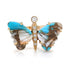 Small Hand Carved Gemstone Butterfly Ring