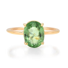 Oval Green Tourmaline Gem Candy Ring