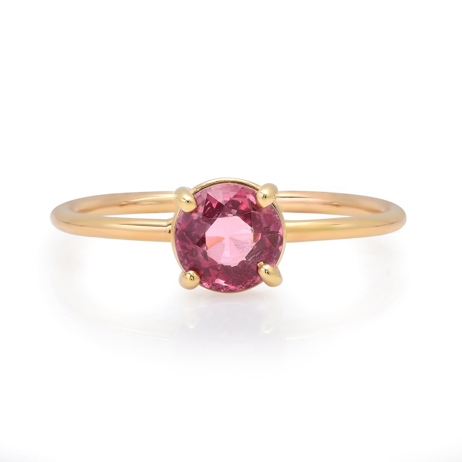 Round Rhodolite Garnet Gem Candy Ring