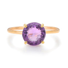 Round Amethyst Gem Candy Ring