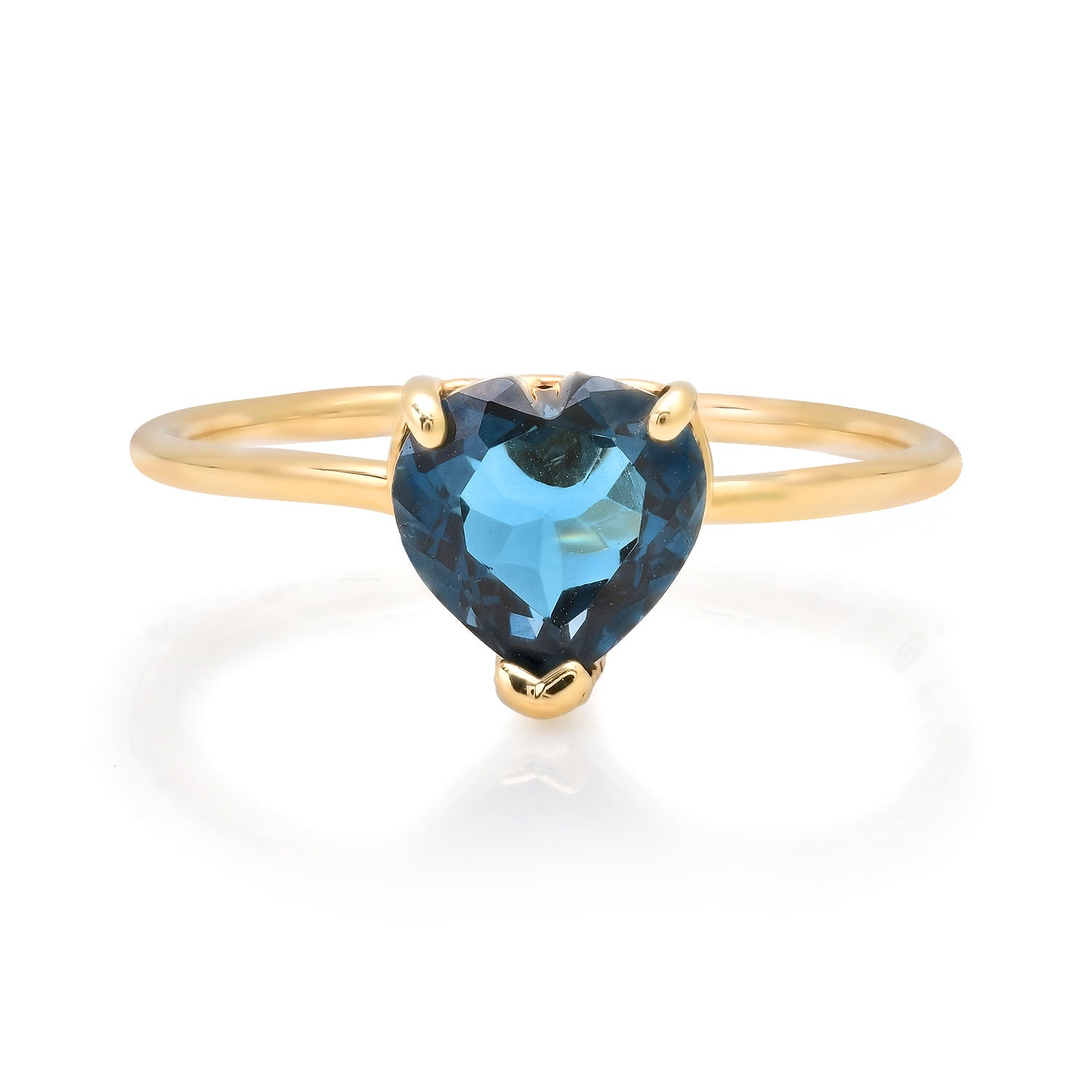 London Blue Topaz Heart Gem Candy Ring