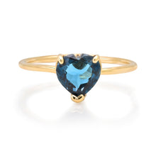 London Blue Topaz Heart Gem Candy Ring