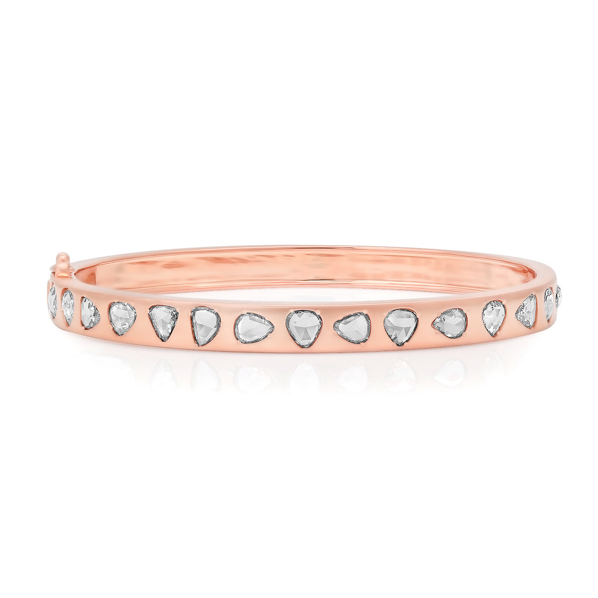 Rosecut Diamond Cuff Bangle Bracelet