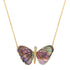 Large Hand Carved Gemstone Butterfly Necklace