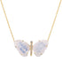 Large Hand Carved Gemstone Butterfly Necklace