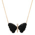 Large Hand Carved Gemstone Butterfly Necklace