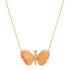 Medium Hand Carved Gemstone Butterfly Necklace