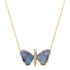 Medium Hand Carved Gemstone Butterfly Necklace