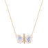 Small Hand Carved Gemstone Butterfly Necklace