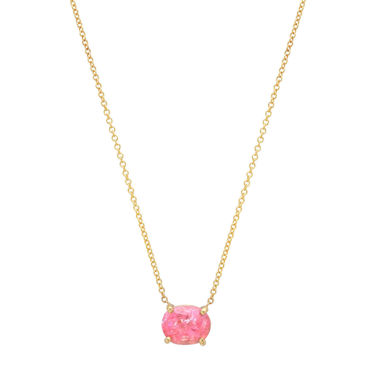 Amethyst Pink Topaz Gem Candy Necklace