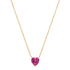 Pink Topaz Heart Gem Candy Necklace