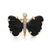 Small Hand Carved Gemstone Butterfly Ring