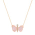 Small Hand Carved Gemstone Butterfly Necklace