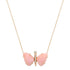 Small Hand Carved Gemstone Butterfly Necklace