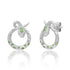 In Knots Twisted Tsavorite & Diamond Snake Stud Earrings