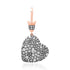 Hanging On By A Sparkle Puffy Diamond Heart Charm with Black Rhodium