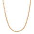 Ribbed Gold Necklace with Round Diamonds