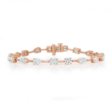 Segmented Mixed Shaped Diamond Eternity Bracelet