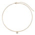 Gold Rod Collar Necklace with Oval Diamond
