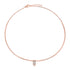 Gold Wire Collar Necklace with Mixed Shape Diamond Duo