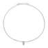 Gold Rod Collar Necklace with Oval Diamond