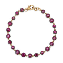 Round Ruby Tennis Bracelet with Black Rhodium