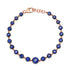 Graduated Round Kyanite Tennis Bracelet with Black Rhodium
