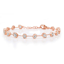 Segmented Bezel Set Diamond Shapes Bracelet