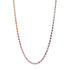Diamond & Mixed Gemstone Ombre Tennis Necklace
