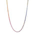 Diamond & Mixed Gemstone Ombre Tennis Necklace