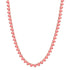 Juicy Bezel Set Coral Heart Tennis Necklace